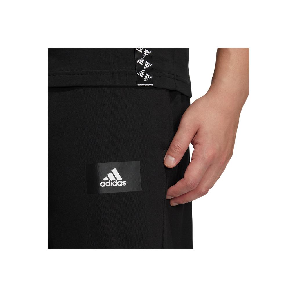 adidas Брюки из джерси с маленьким логотипом, мужские брюки, черные IC7841
