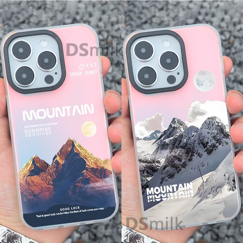 Snow Mountain Scenery iPhone 18 Pro Phone Case 14/13 Aurora White 12 iPhone 11 Xs Max Hard Plus Laser X