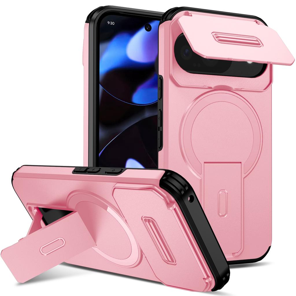 Для Google Pixel 9 Pro XL Магнитное кольцо-держатель Слайдер Защита объектива камеры Чехол для телефона Для Google Pixel 8 10 Pro 8A 9A10A