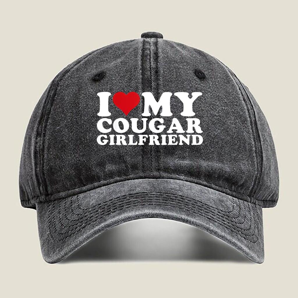 Cougar Girlfriend Love Fashion Washed Baseball Cap Outdoor For Womens Unisex Female Beach Dad Hat Hip Hop