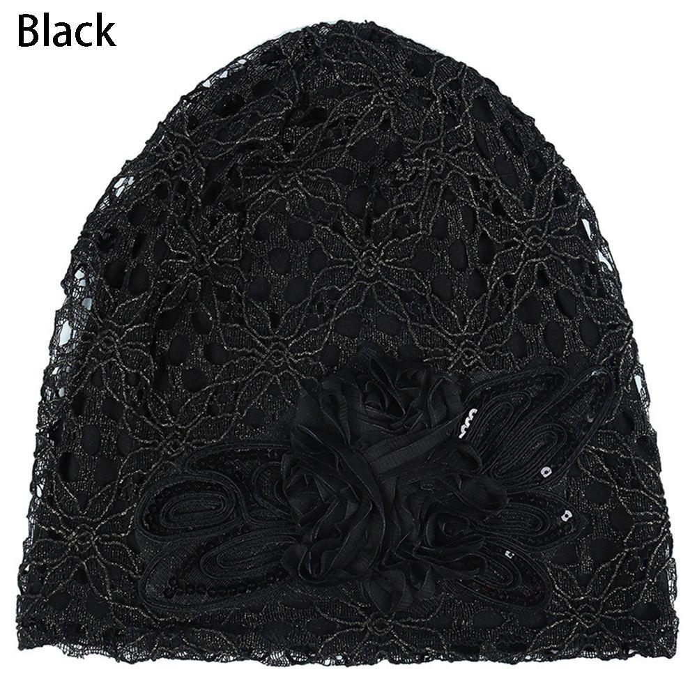Temperament Cancer Chemo Hat Lace Floral Turban Head Wrap Hedging Cap Dome hat