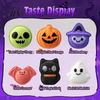 Holiday Bath Salts Ball 1/6Pcs 50G Halloween Bombs with Fruity Scents, Ghost Pumpkin Bat Black Cat Set Witch Fizzies Ball, Dry Skin Moisturizing