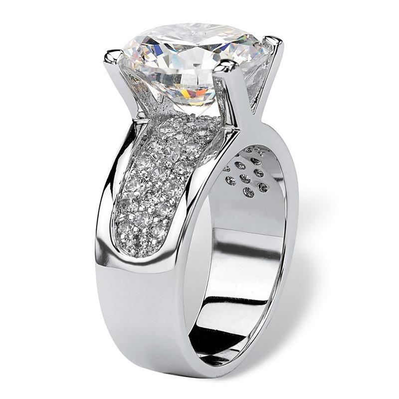 European and American Ornament fashion creative zircon gemstone ring Anniversary gift ring for women