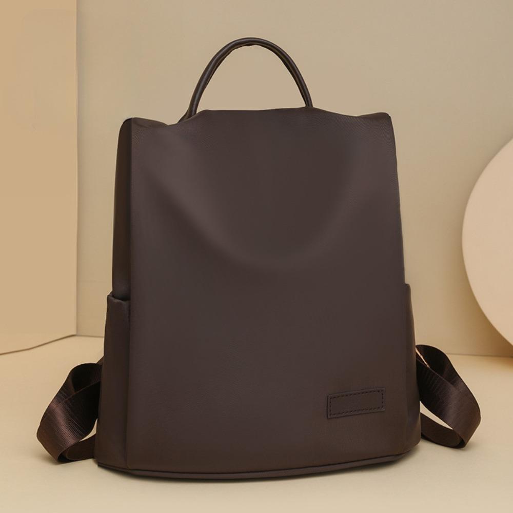 Oxford Cloth Anti-Theft Backpack Lightweight Solid Color Travel Backpack Large Capacity Waterproof Satchel for Women Girls