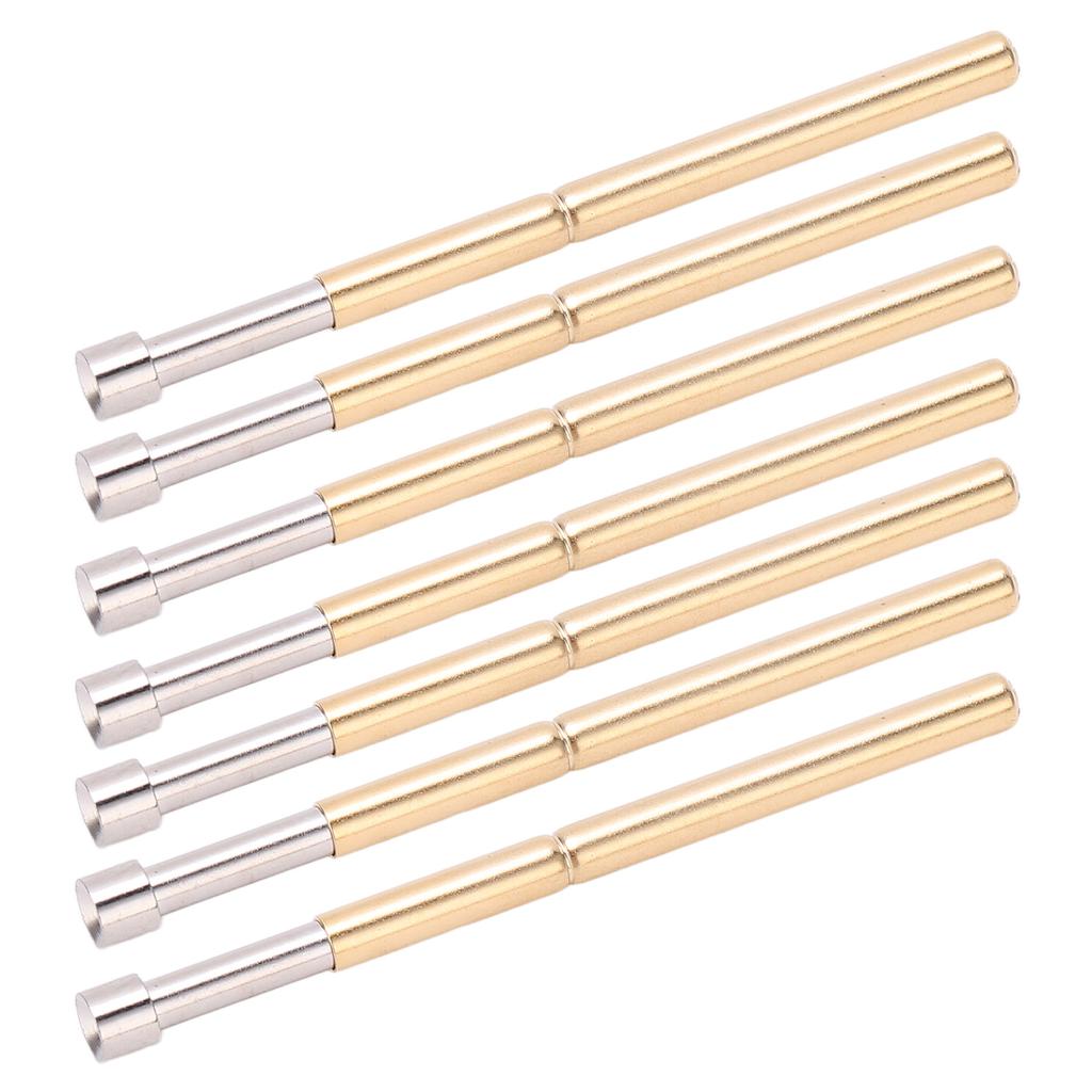 100pcs Spring Test Pogo Pin Concave Head Type Brass Material 2.02mm 0.1in Tube Diameter 33.35mm 1.3in PCB Testing Pins