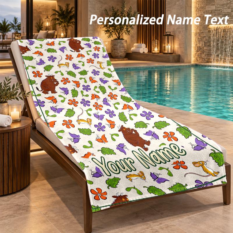 The Gruffalo Custom Name Beach Towel Large Soft Towel for Indoor Bathroom Outdoor Beach