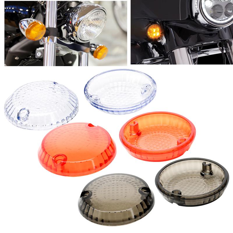 2pcs Turn Signal Light Cover Indicator Lens Smoke Flashing Lamp Covers For Kawasaki Vulcan 1500 1600 800 Yamaha Warrior V-Star