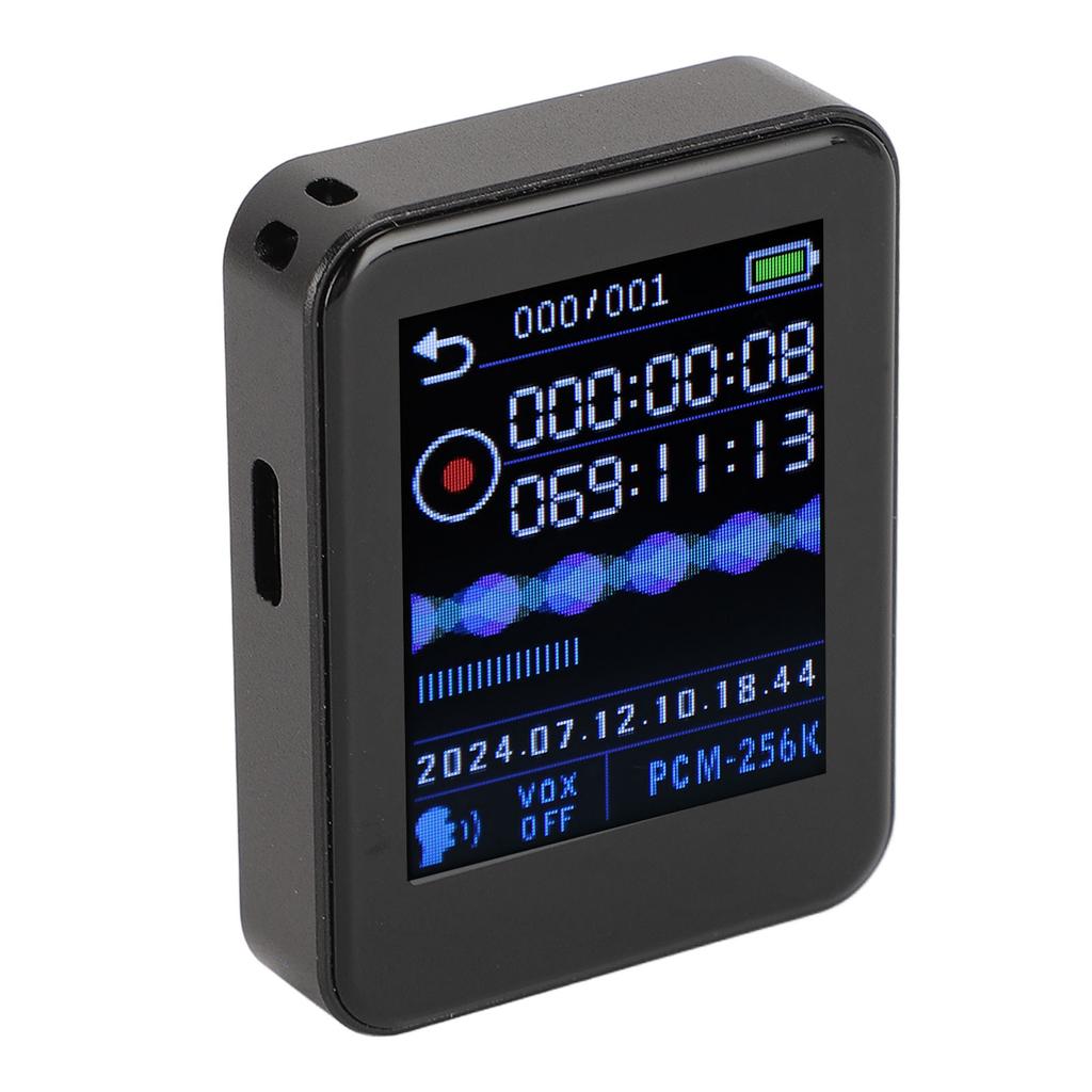 Диктофон с активацией голосом, шумоподавлением, HD, с таймером, MP3-плеер, автоматическое сохранение записи голоса при выключении