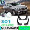 For Peugeot 301 Sedan 2013- 2014 2015 2016 2017 2018  Car Fender Mudguard Mud Flaps Guard Splash Flap Car Accessories