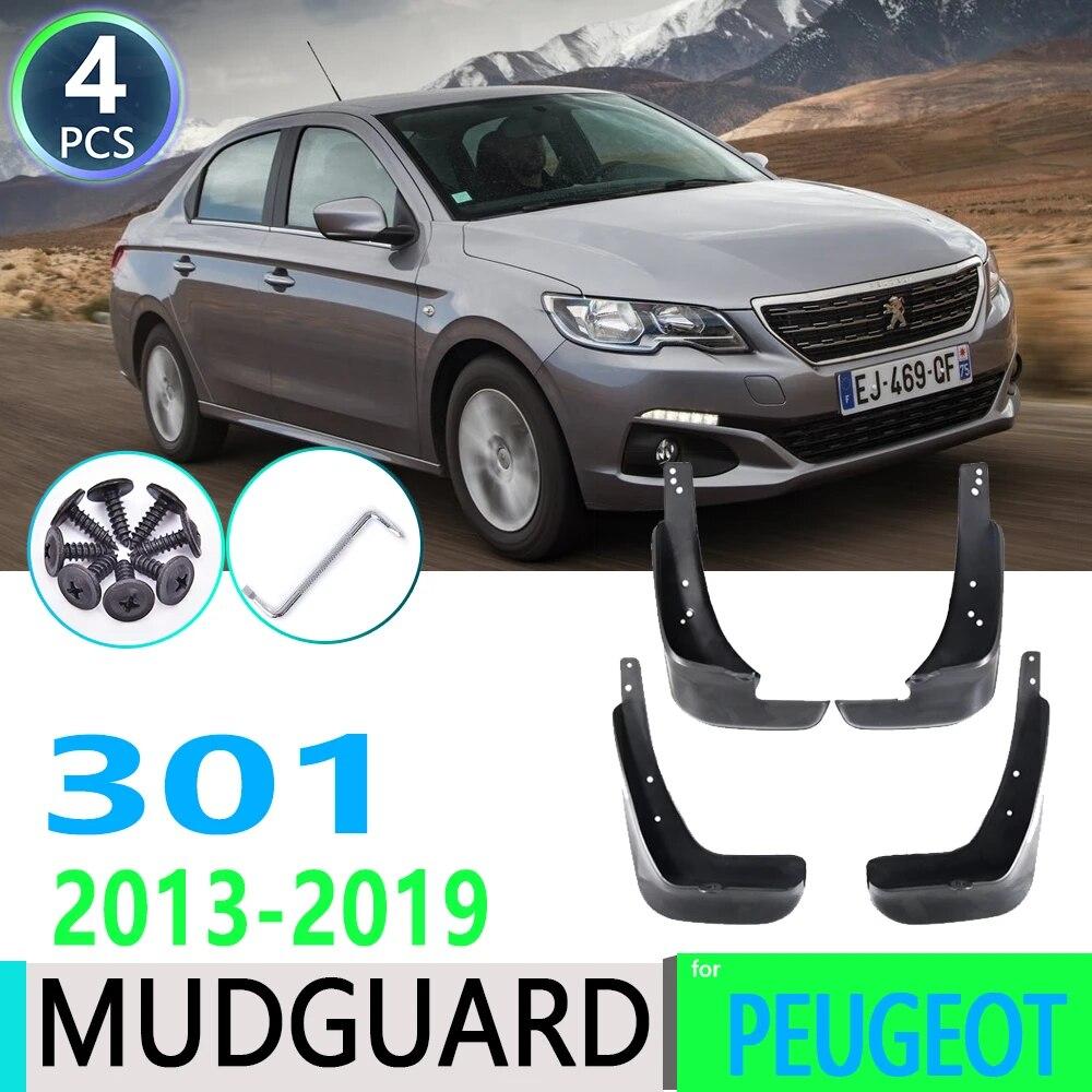 For Peugeot 301 Sedan 2013- 2014 2015 2016 2017 2018  Car Fender Mudguard Mud Flaps Guard Splash Flap Car Accessories