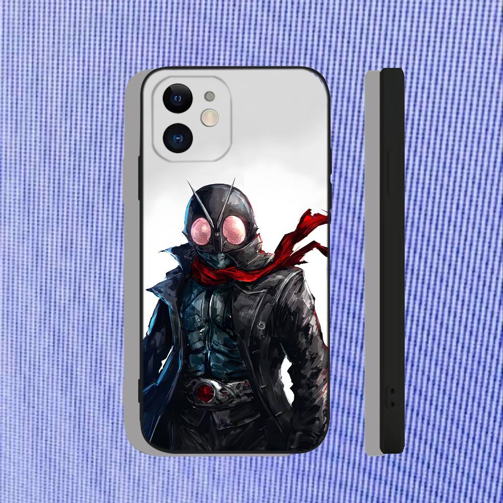 К-КаменС Р-Райдер Крутой Чехол Для Телефона Для iPhone 16,15,14,13,12,11,Pro,Max,Plus,X,XS,XR,SE,8,7,Mini,Мягкий Силиконовый Черный Чехол
