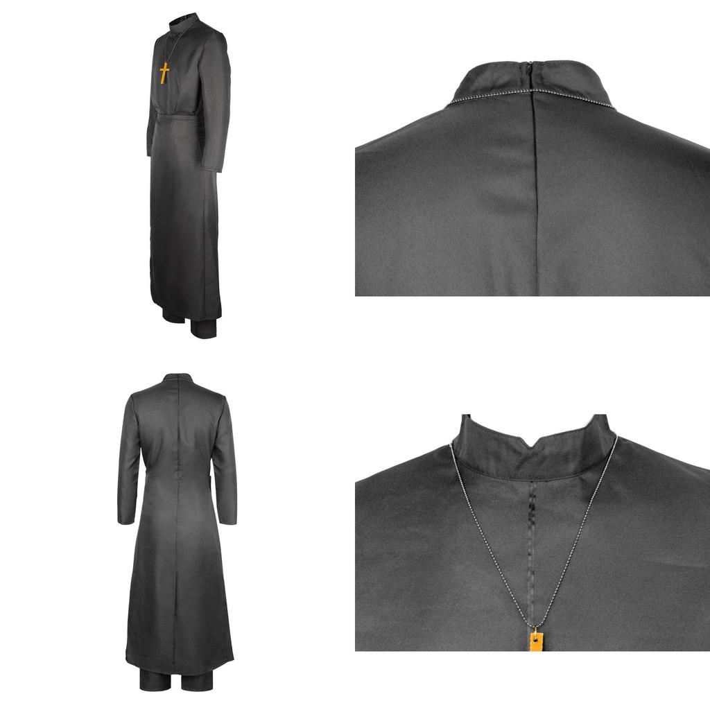 Nordic Anime White Saint And Black Pastor Cosplay Costume Lawrence Halloween Dress Up