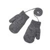 Knit Winter Children Warm Gloves Autumn And Winter Cold Protection Warm Gloves Simple Color Ins Style Bike Gloves