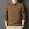 Simple Men's Long-sleeved Polo Shirt Spring and Autumn New Casual Lapel Men's Tops Trendy Versatile T-shirts for Men