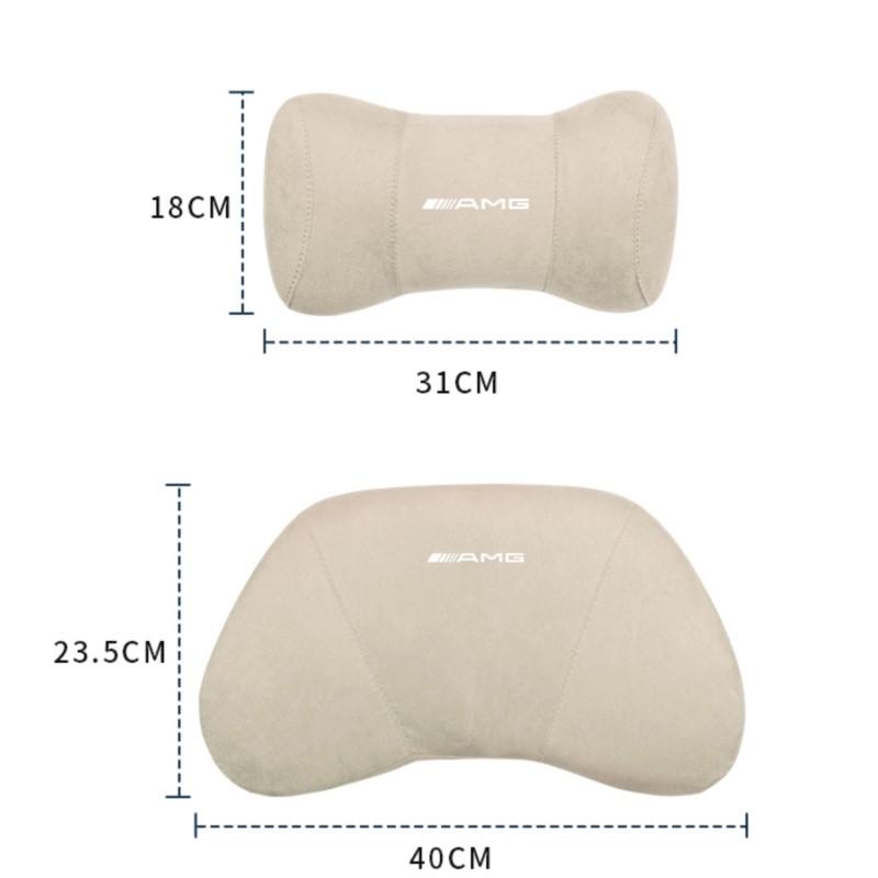 Car Headrest Neck Support Seat Lumbar Cushion Breathable Soft Neck Pillow Auto Accessories For Mercedes Benz AMG A B C E G CLA