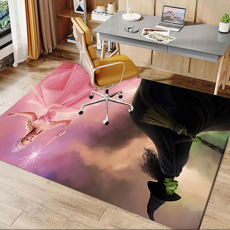 Fairy Tale, Wicked Pattern Polyester Office Carpet Chair Mats, Home Decor Dormitory Floor Protector