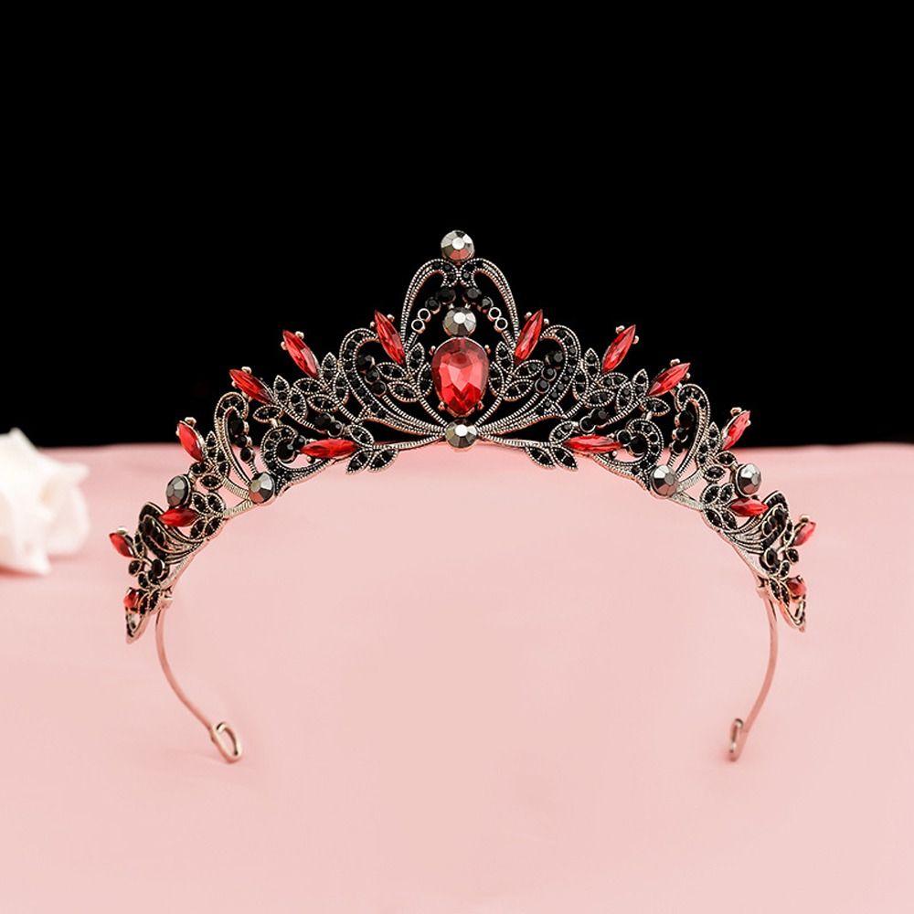 Baroque Crystal Princess Queen Zinc Zinc Alloy Bride Crown Women Hair Accessories Tiara Korean Style Headband