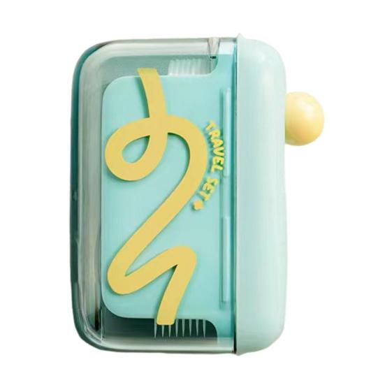 Portable Floss Pick Dispenser Automatic Pop-Up Dental Flosser Case Reusable Refillable Travel Floss Stick Holder Container Box
