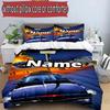 3pcs Duvet Cover Set (1*Duvet Cover + 2*Pillowcase, Without Core), Custom Name Knight Rider Pattern Bedding Set, Home Bedroom Decor Gift