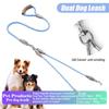 Dual Dog Leash - 360 Swivel No Tangle and Detachable Durable Nylon Material, Outdoor Lead for Small Dogs Safety Traction Ropes