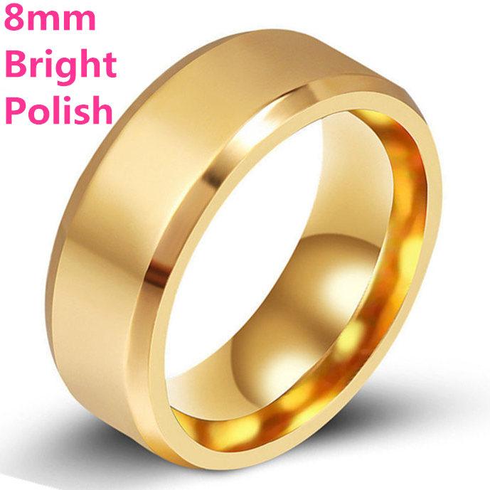Серебряное кольцо из нержавеющей стали с яркой и матовой полировкой, 4-8 мм, для мужчин и женщин, парное кольцо