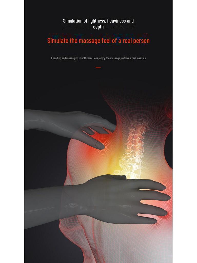 Умная многозонная массажная подушка: Поддержка поясницы для шеи, талии, спины, плеч, домашнего отопления