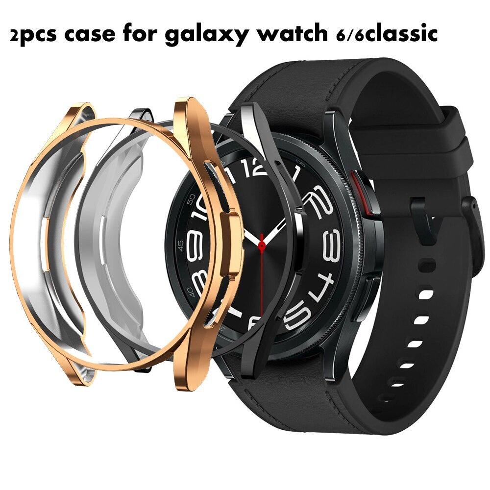 Чехлы для samsung galaxy watch 6 classic 47 мм 43 мм, чехол galaxy watch 6 5 44 мм 40 мм 5 pro 45 мм, мягкий защитный чехол из ТПУ
