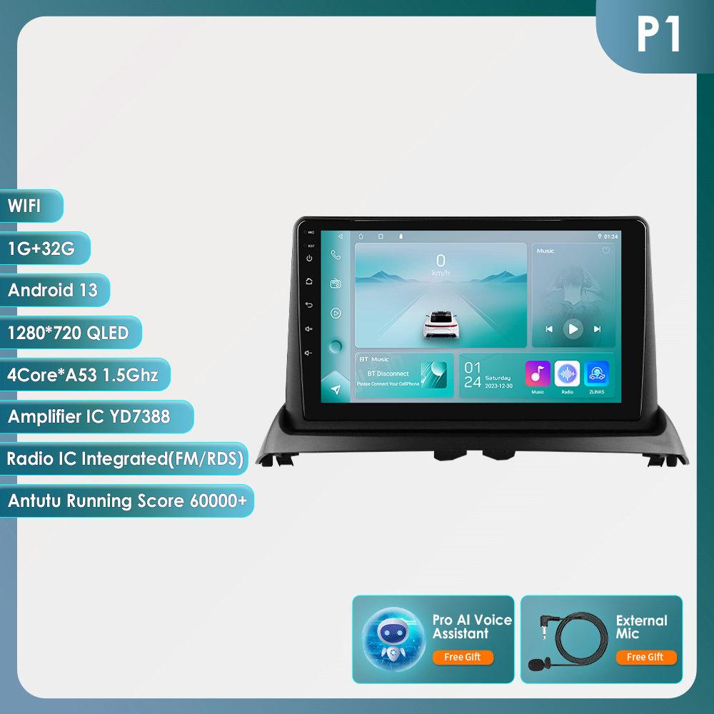 OSSURET Автомобильные интеллектуальные системы Carplay Android Car Radio для Renault Clio 2 2000-2012 Мультимедийный видеоплеер WIFI Интеллектуальный экран Авторадио RDS