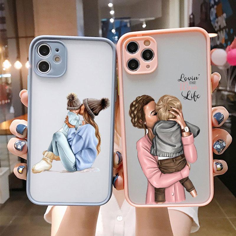 Чехол для телефона 'Супер Мама Папа Девочка Мальчик Ребенок' для iPhone 17 16 15 14 13 12 11 Pro Max Mini 7 8 Plus SE Ударопрочный Матовый Чехол Fundas