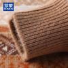 ROMON Мужской свитер из 100% чистой шерсти, толстый, в полоску