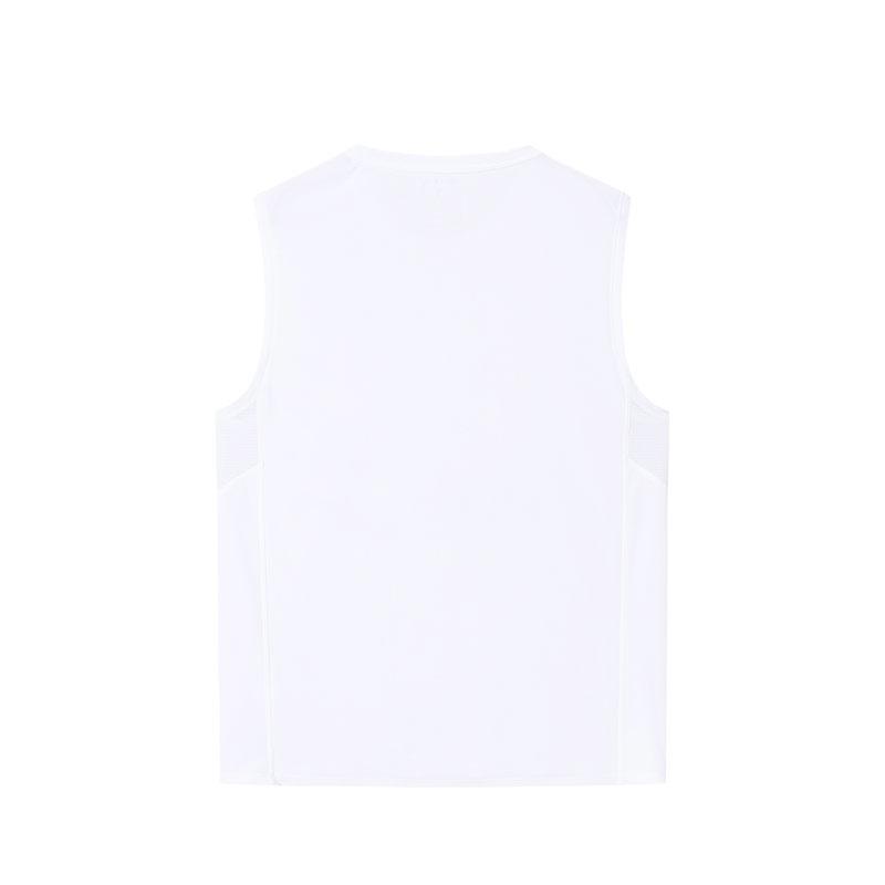 Anta Тренировочная серия Однотонный Круглый вырез Удобный Дышащий Универсальный Повседневный Жилет Мужской Жилеты Чисто-белый 952527123-2