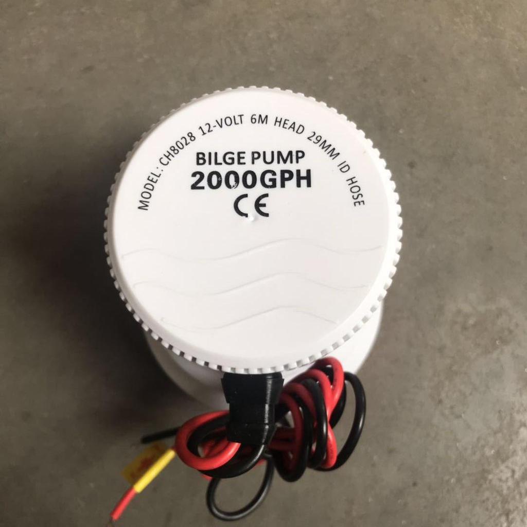 1500/2000 GPH 12V/24V DC Submersible Bilge Pump for Yacht Drainage