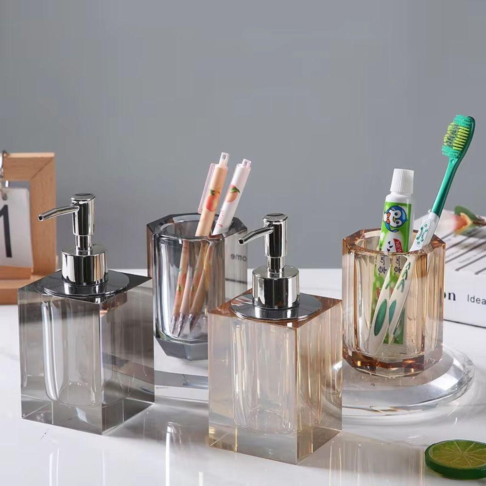 Прозрачный дозатор для дезинфицирующего средства для рук, нажимной тип, контейнер для жидкого мыла, современная банка для лосьона, для дома