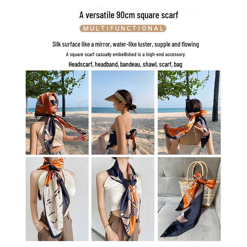 VICTORIA&VERA Printed Mulberry Silk Scarf