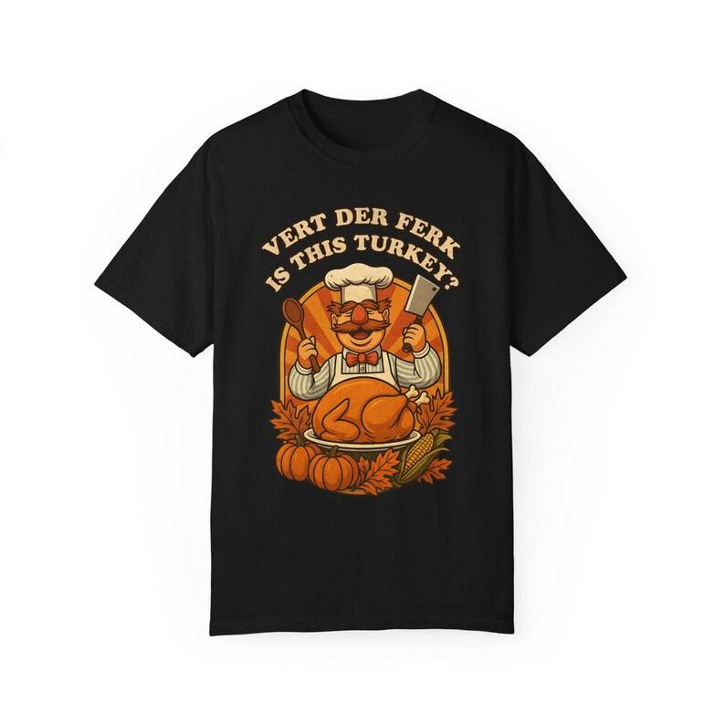 Unisex Womens Vert Der Ferk T Shirt The Swedish Chef Tee Casual Oversized Tops Short Sleeve Unisex The Muppet Show Cotton