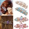 Women Fashion Flower Leaf Crystal Crystal Stone Hair Barrette Clip Hairpin Jewelry Hairs Trinket