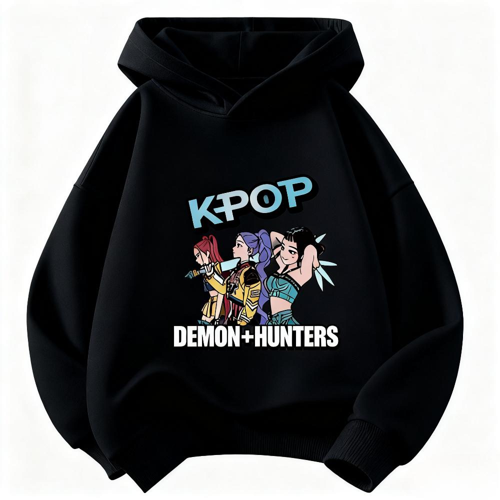 Детское худи Kpop Devil Hunter, Теплое худи на осень/зиму, Модная одежда для мальчиков и девочек, Одежда Devil Hunter для девочек