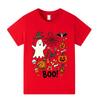 A1653 Kids Boys Girls Halloween Ghost Short Sleeves T-shirt