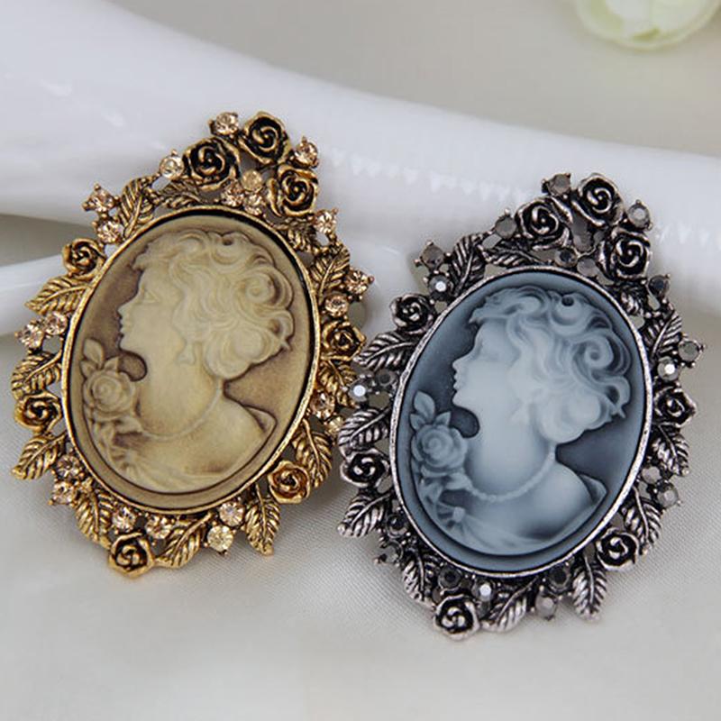1X Винтажная камея в викторианском стиле свадебная вечеринка женская подвеска брошь булавка