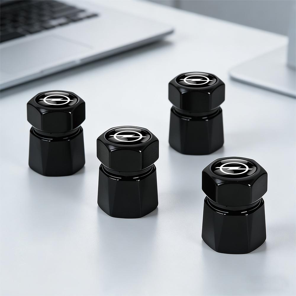 4PCS Car Wheel Tire Valve Stem Caps Metal valve Accessories For Opel Astra K H G J Insignia Corsa D Zafira Mokka Vectra C Opc JL4