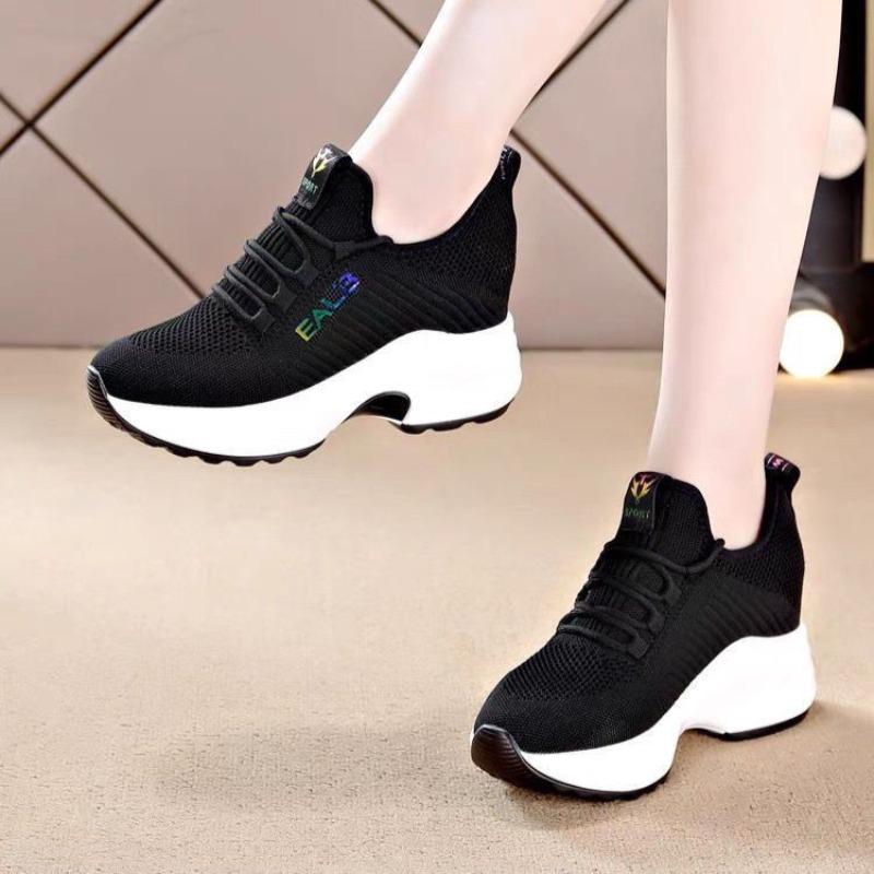 Модная трендовая спортивная обувь 2024 Осень Новинка Сетка Толстая подошва Нескользящая Повседневная Высокая посадка Женская спортивная обувь Zapatillas Deporte Кроссовки