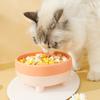 Flat Mouth Pier Pier Oblique Mouth Pet Single Bowl Cat Supplies Double Layer Cat Bowl Pet Bowl