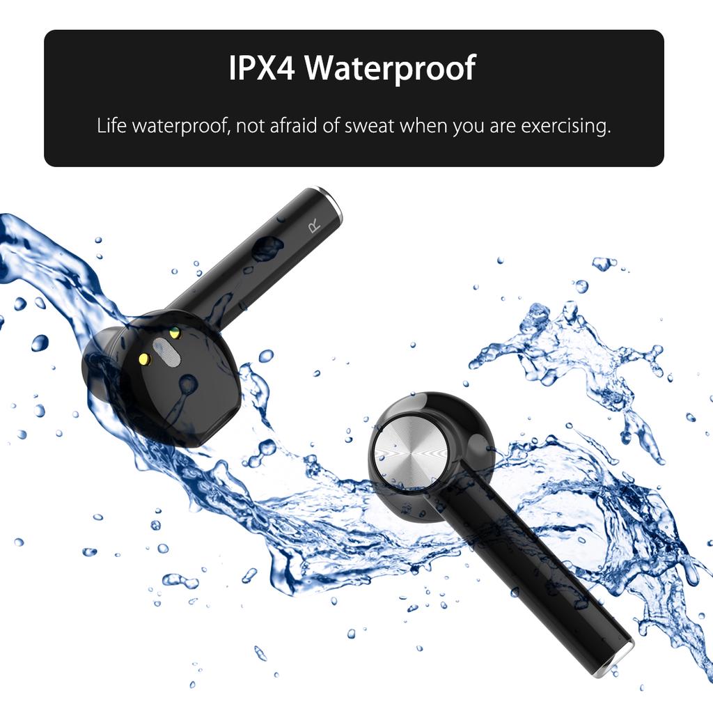 INSMA Airbuds 2 TWS Bluetooth V5.0 Наушники с настоящей беспроводной зарядкой и двойным микрофоном с шумоподавлением Hi-Fi бас-гарнитура с управлением по щелчку