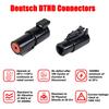 JRready ST6286 1 Pin DTHD Connector 4 Sets,IP67 Waterproof Single Terminal Connectors For Heavy-Duty Applications,Contact Size 12 Crimp Wire Gauge