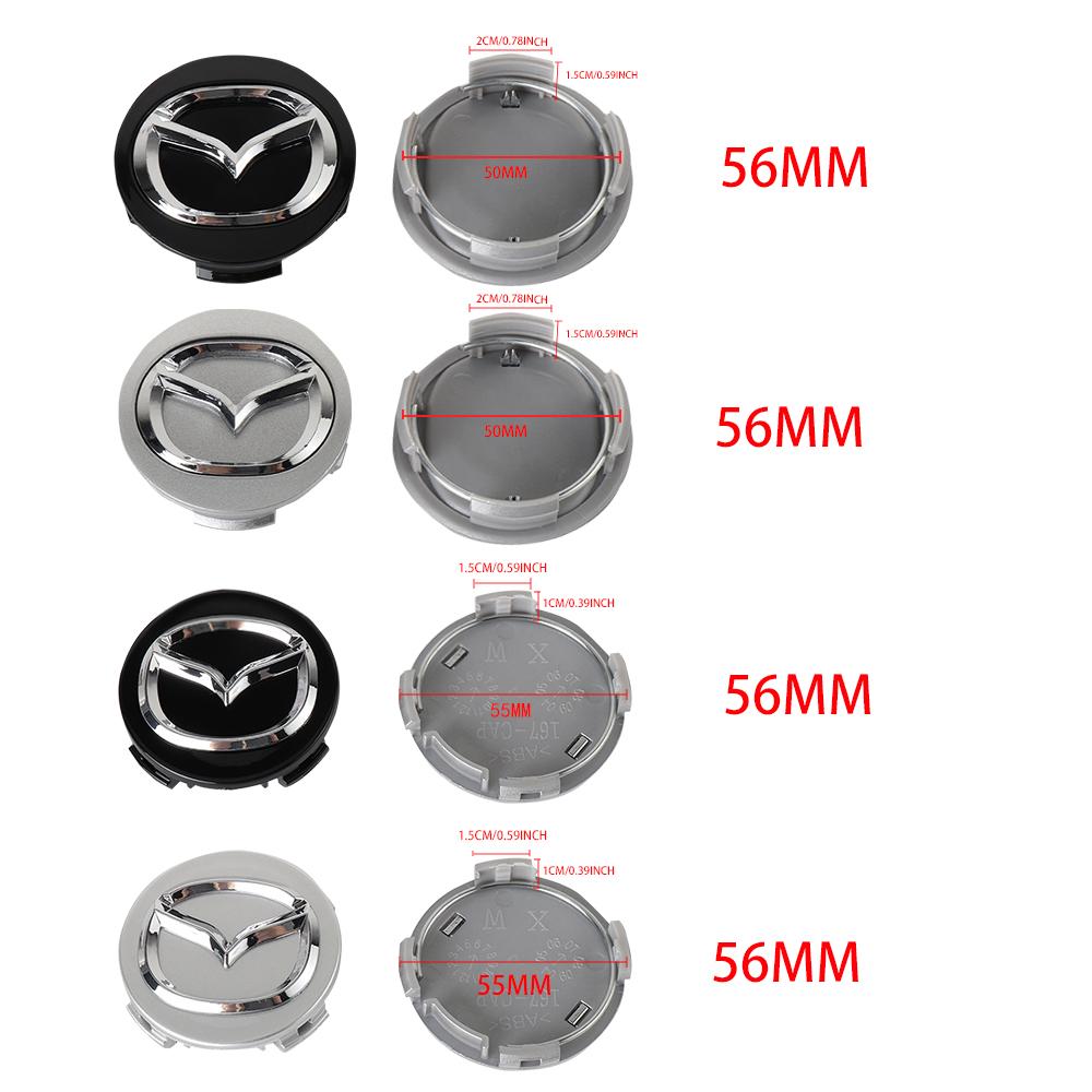 4 шт. 56 мм Колпачок ступицы колеса, эмблема центра колеса для Mazda CX-9 MS Demio MPS Miata RX-7 RX-8 626 BM BL BK GH Skyactiv 323 626 CX-3