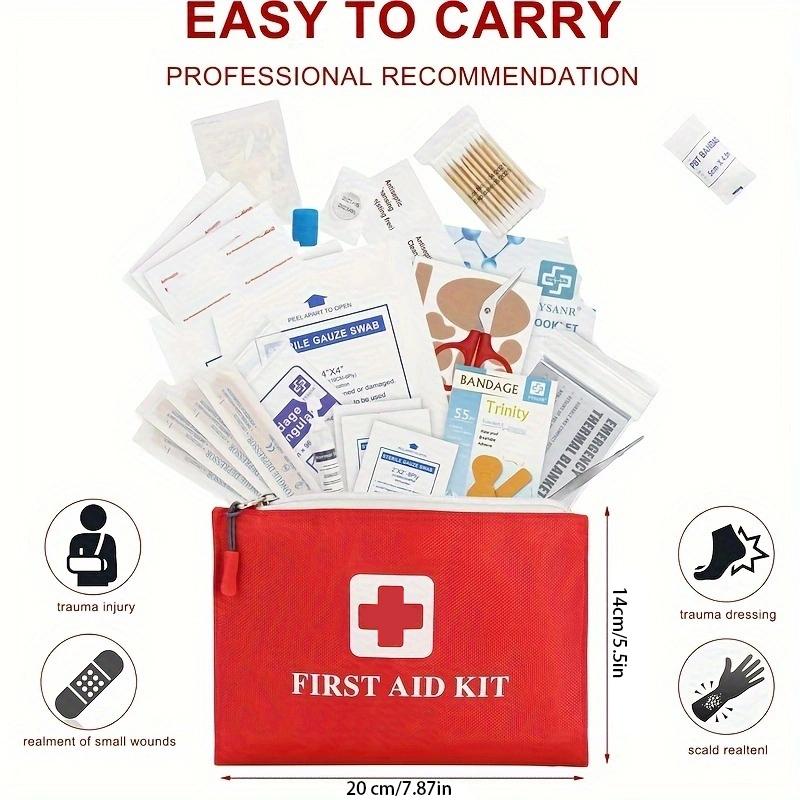 Аптечка первой помощи из 127 предметов, многоцелевые принадлежности для оказания экстренной медицинской помощи, подходят для чрезвычайных ситуаций, дома, на кемпинге, в путешествии, на открытом воздухе