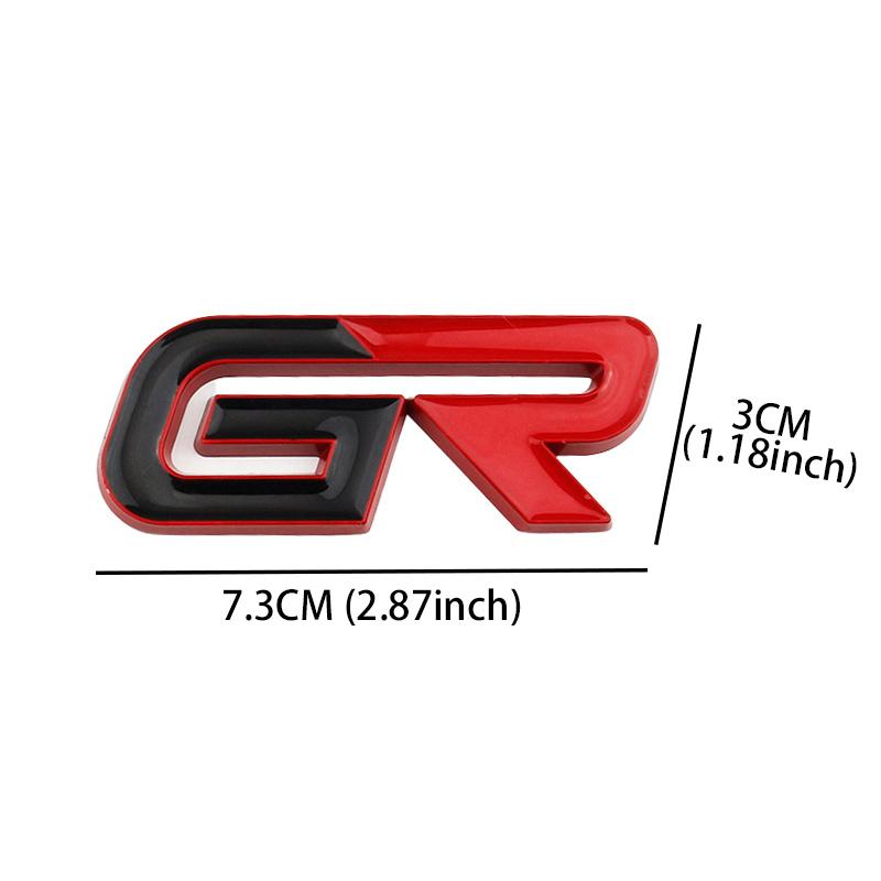 Car GR Logo Emblem Badge Stickers Decals Labeling For Toyota GR Sport Gazoo Racing Yaris Corolla Hilux Supra C-HR 86 Accessories