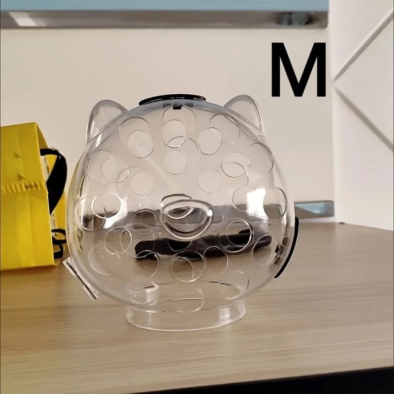 1 шт. шлем Space Cat - дышащий регулируемый прозрачный намордник для груминга, противооблизывающий чехол для головы, идеально подходит для инструмента для груминга домашних животных