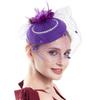 Bridal Headdress Retro Hairclip Hair Fascinator Hat Womens Vintage Hat Pillbox Hat Bowknot Veil