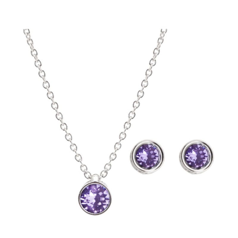 WESTISLAND Crystal Cory Necklace and Earrings Set_WI8061233